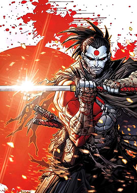 Comic Book Samurai Warrior Illustration