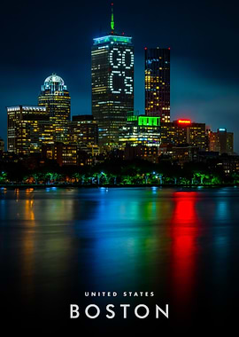 Boston Skyline at Night