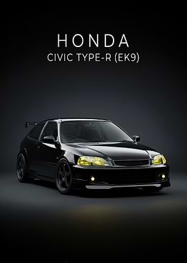 black Honda Civic Type-R (EK9)