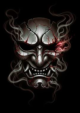 Cracked Oni Mask