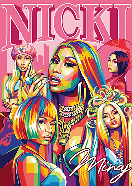 Nicki Minaj Pop Art Portrait