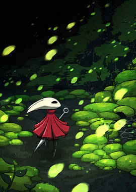 Hornet in Greenpath - Hollow Knight