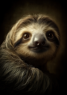 Portrait of a Smiling Sloth