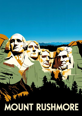 Mount Rushmore Illustration