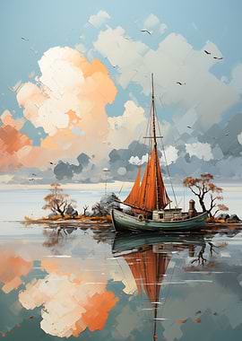 Sailboat on Calm Water