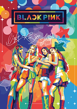 Blackpink Colorful Pop Art Poster