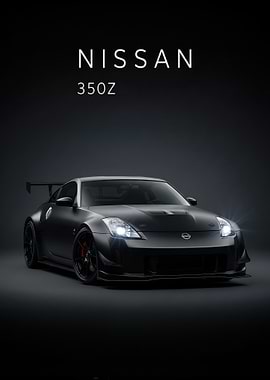 Nissan 350Z Matte Black poster