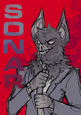 Anthropomorphic Bat in Suit Illustration