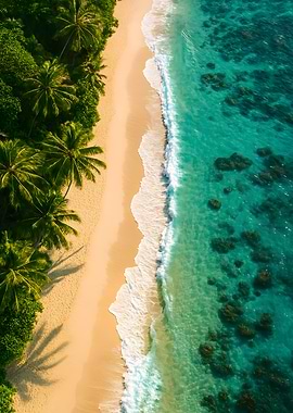 Tropical Beach Aerial View