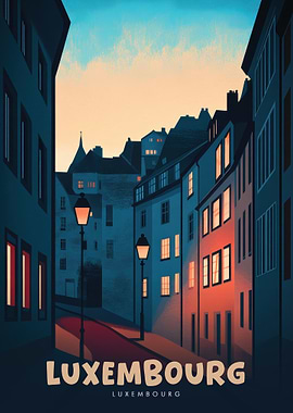 Luxembourg Cityscape at Dusk
