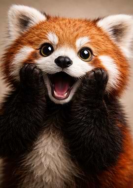 Adorable Red Panda Portrait