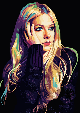 Avril Lavigne Portrait Digital Art
