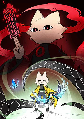 Cat-like Warrior with Magical Powers