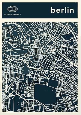 Berlin City Map Art Print