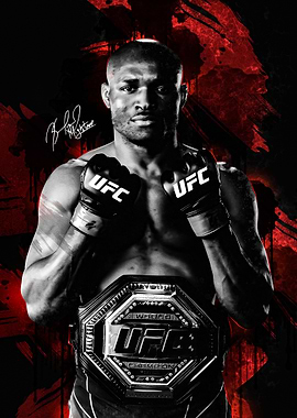 Kamaru Usman UFC Champion Portrait