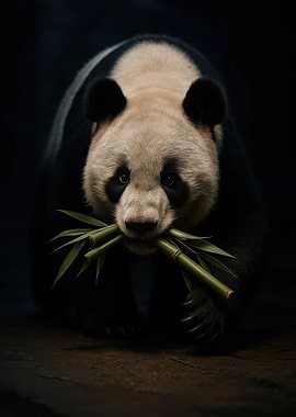 Panda with Bamboo