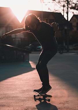 Skateboarder in Golden Hour