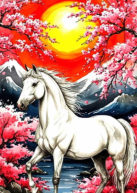 Horse Cherry Blossoms