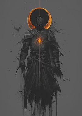 Dark Knight with Golden Halo