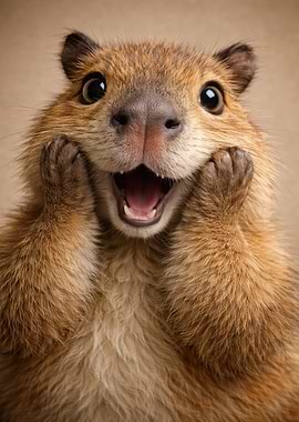 Excited Prairie Dog Portrait