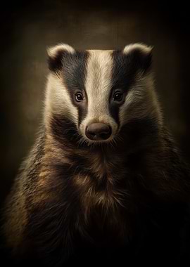 Portrait of a Badger