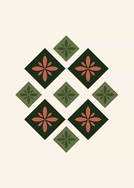 Geometric Floral Pattern