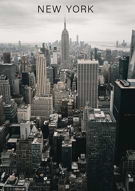 New York City Skyline Aerial View