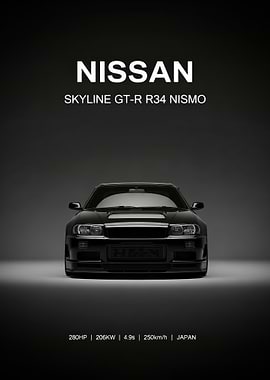 Nissan Skyline GT-R R34 poster