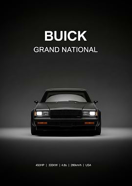 Buick Grand National Car Poster