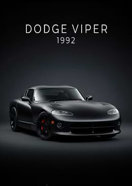 Viper 1992 Black Car poster