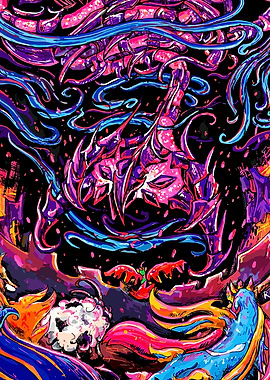 Colorful Fantasy Creature Illustration