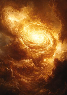 Golden Swirling Clouds