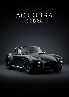 Black AC Cobra Car poster