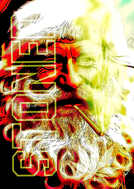 Cool Santa Smoking fat spliff