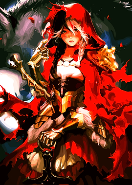 Armored Red Riding Hood and Wolf