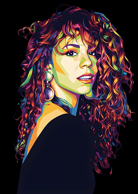 Mariah Carey Pop Art Portrait