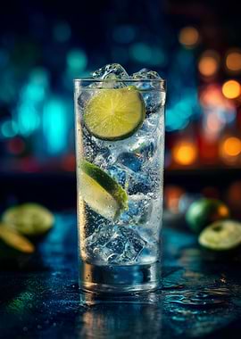 Refreshing Gin and Tonic Cocktail