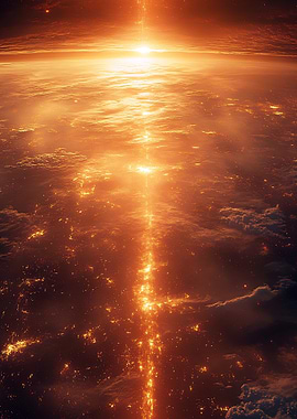 Fiery Earth from Space