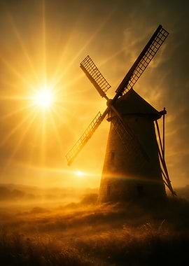 Windmill at Sunset