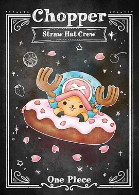 Tony Tony Chopper Donut Chalkboard