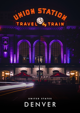 Denver Union Station at Night