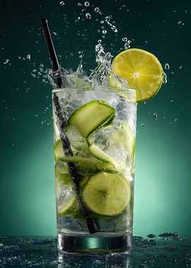 Refreshing Lime and Cucumber Cocktail