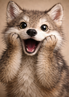 Excited Puppy Portrait