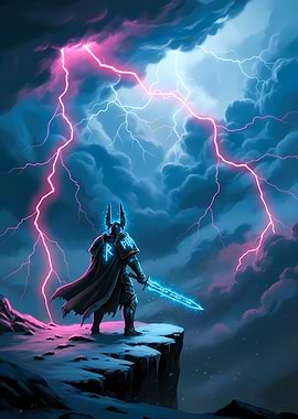 Warrior in Storm Sword