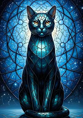 Stained Glass Cat