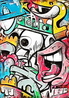 Colorful Abstract Graffiti Art