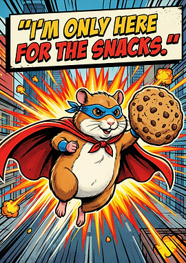Superhero Hamster with Cookie