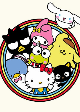 Sanrio Characters Rainbow Circle