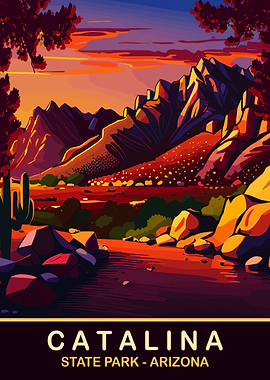 Catalina State Park Arizona Landscape Art
