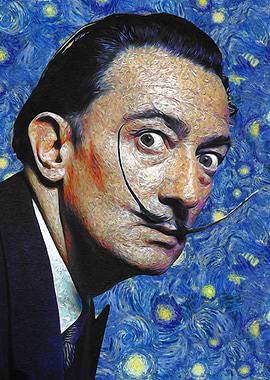 Salvador Dali Starry Night Portrait